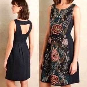 Anthropologie Moulinette Sœurs Perennial Embroidered Dress EUC sz 12